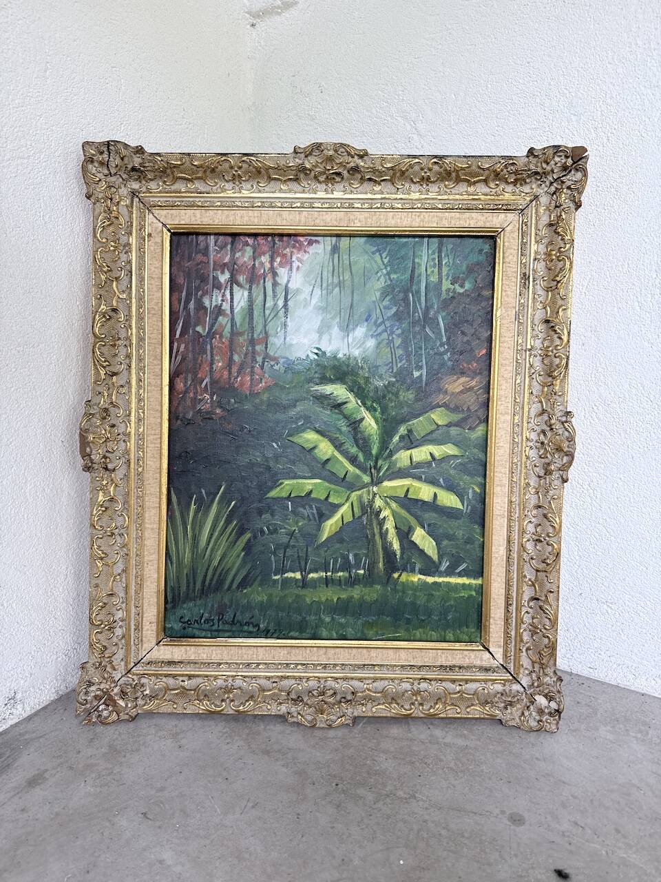 Framed oil painting "forest"