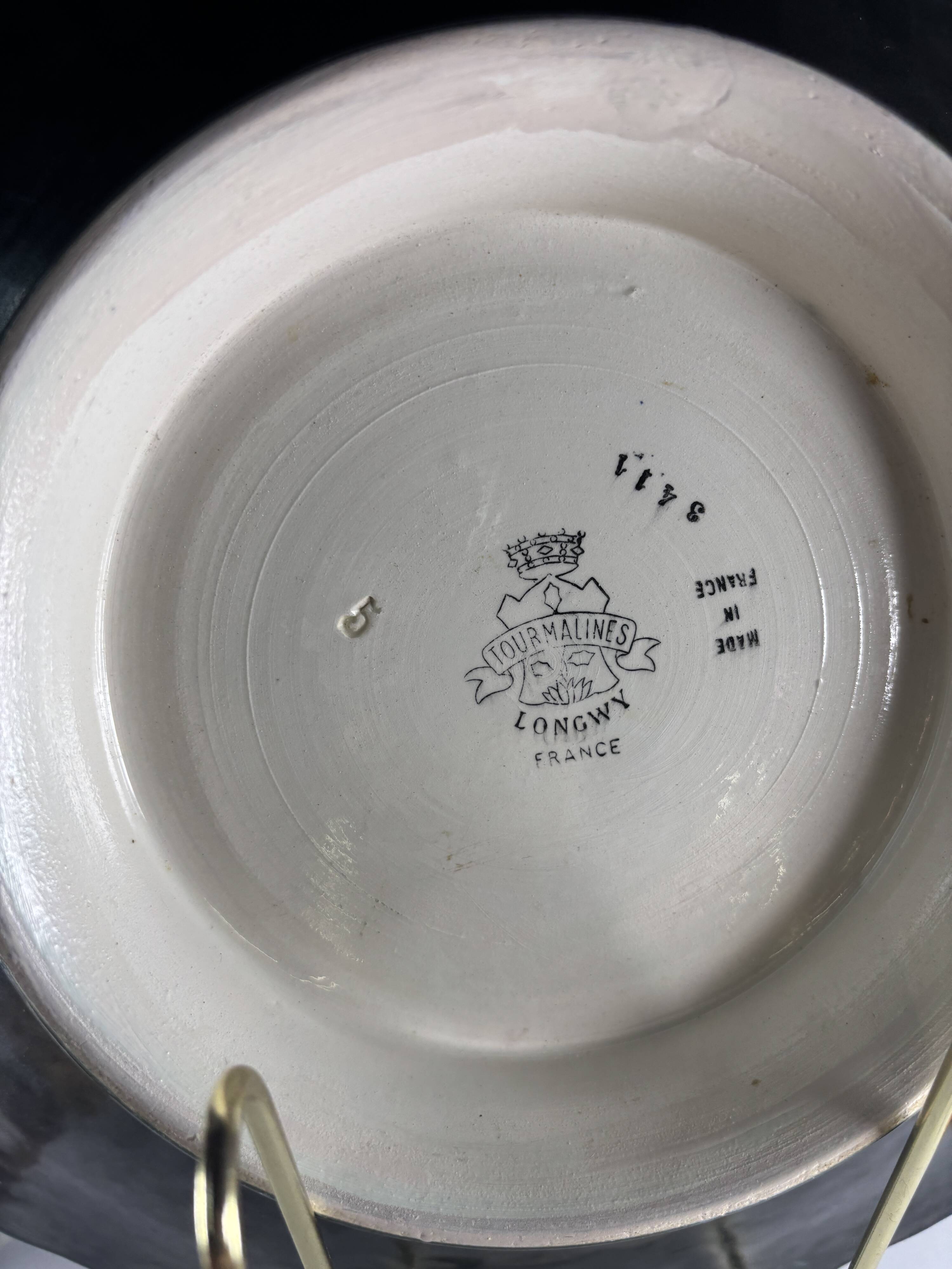 Longwy Tourmaline Platter, France, vintage 1960s, XL