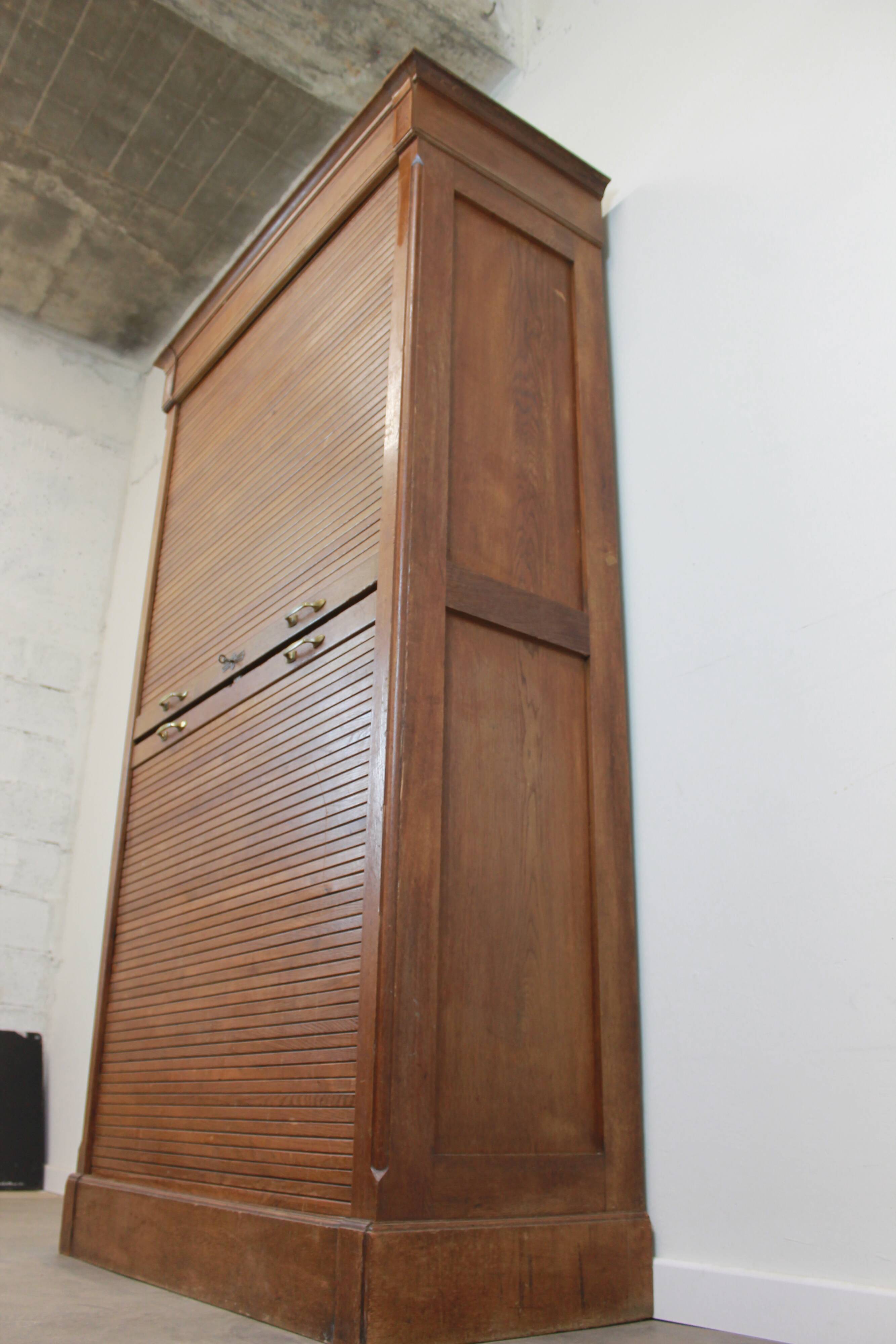 Large curtain filing cabinet