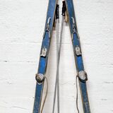 Paire de skis anciens en boi