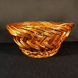 Round wicker basket