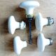 set of 5 old porcelain door handles