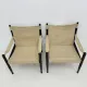 Set of mid-century Danish safari chairs by Erik Wørts for Niels Eilersen, 1960s