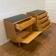 Set of 2 vintage bedside tables by Frantisek Mezulanik for Novy Domov