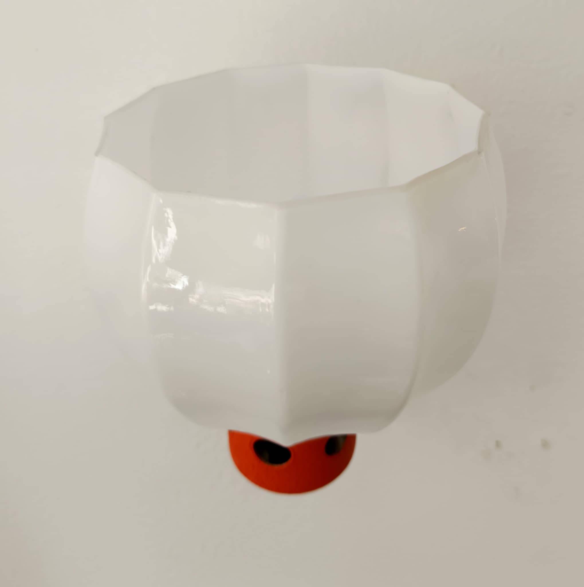 Space Age orange wall lamp 1970