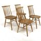 Set de 4 chaises scandinave "Pinnstol", Suède, 1960