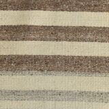 Brown & Beige Striped Turkish Runner Rug, 78x330Cm