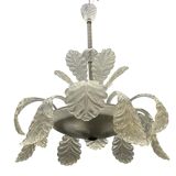 Grand lustre en verre de Murano en forme de feuille attribué à Barovier & Toso, Italie.