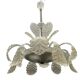 Large Murano Glass Leaf Chandelier attributed to Barovier & Toso, Ital