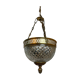 Suspension brass basket and glass vintage diamond tip