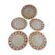 Set 5 flat plates Sarreguemines "Lys" white/ochre lot no.2