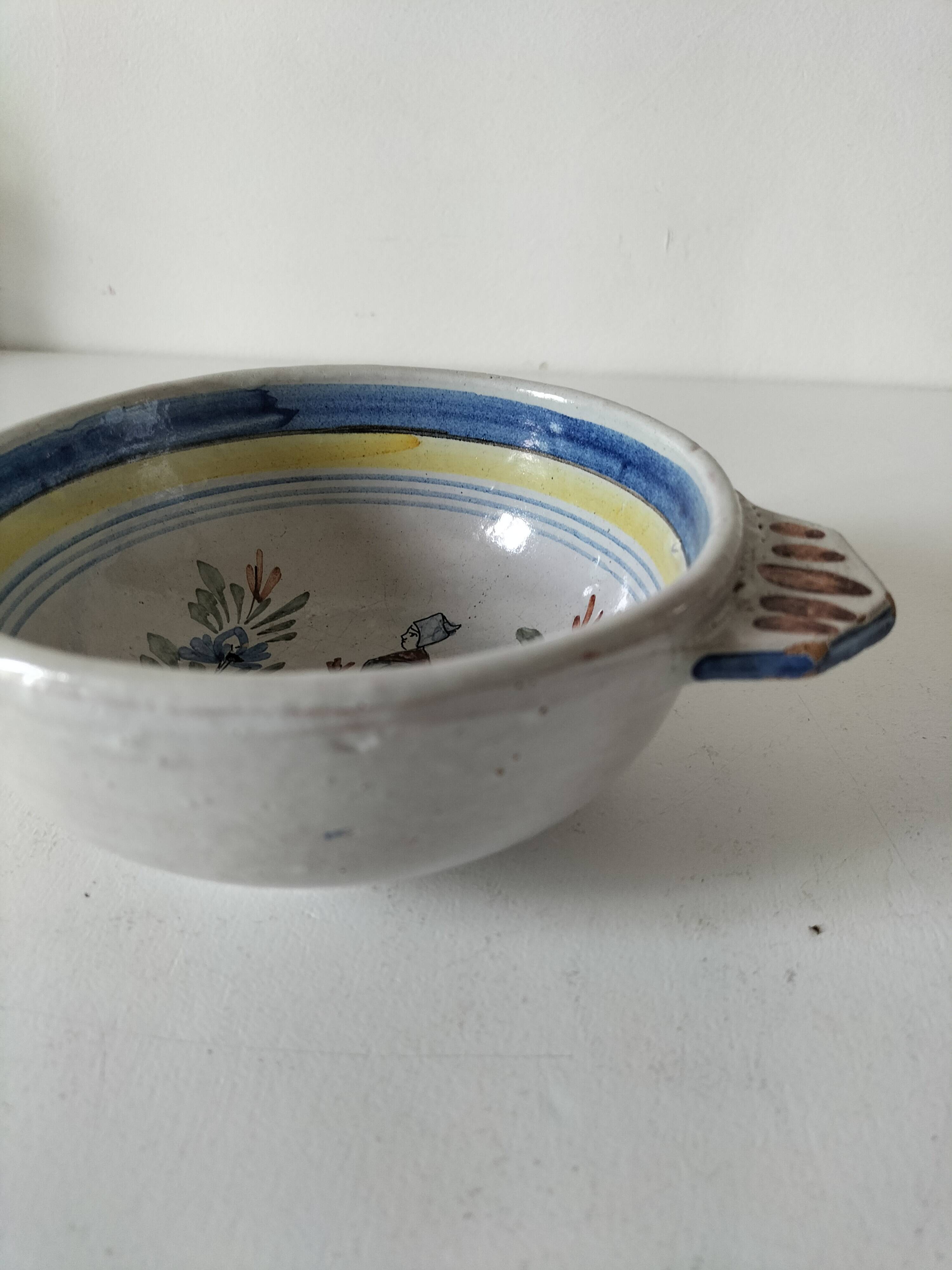 Hand-painted Breton bowl, 1920s