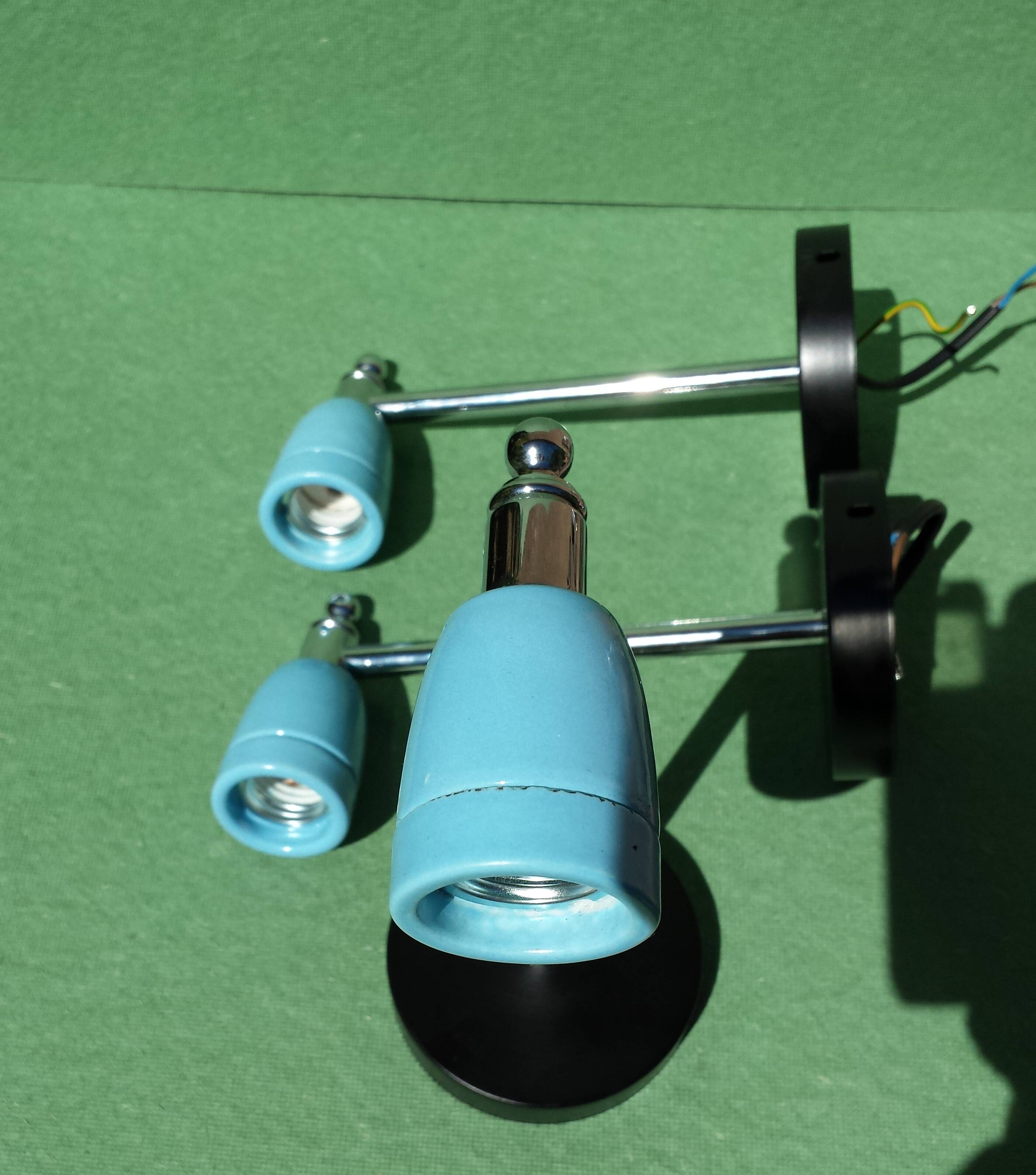 3 Chrome Porcelain Wall Lights Lighting Fixtures