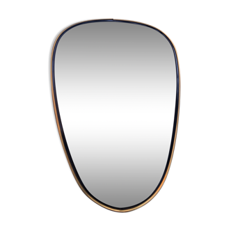 Miroir rétroviseur forme libre vintage années 60 47x32cm