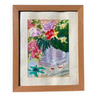 Peinture bouquet de fleurs peint à l’huile