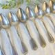 Set of 8 vintage silver plated soup spoons