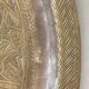 44 cm chiseled brass tray