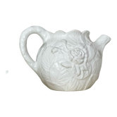 Théière blanche en barbotine