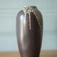 Vase signed Léon Pointu, ceramic vase with a glazed snake skin effect, Pottery Saint-Amand-en-Puisaye, collection.