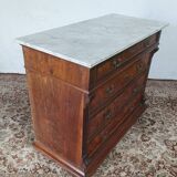 Commode Néo-Renaissance Henri II en loupe de noyer