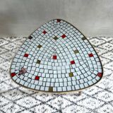 Vintage mosaic table Opal Germany, coffee table, 60's interior