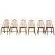 Set of 6 chairs Sven Erik Fryklund for Hagafors, model 16, Sweden, 1950