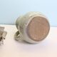Glazed earth jug, Manziat pottery, rustic, vintage French