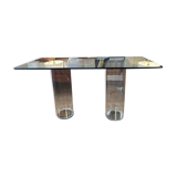 Glass console, design
