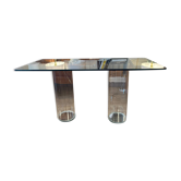 Glass console, design