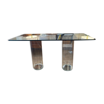 Glass console, design