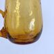 Verres chopes en verre soufflé ambré , années 70