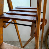 Ancien escabeau d’atelier bois Slingsby - 7 marches - anglais