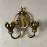 Pair of gilt bronze wall sconces circa 1900