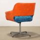 Vintage swivel armchair in faux leather and aluminum, 1960s-70s