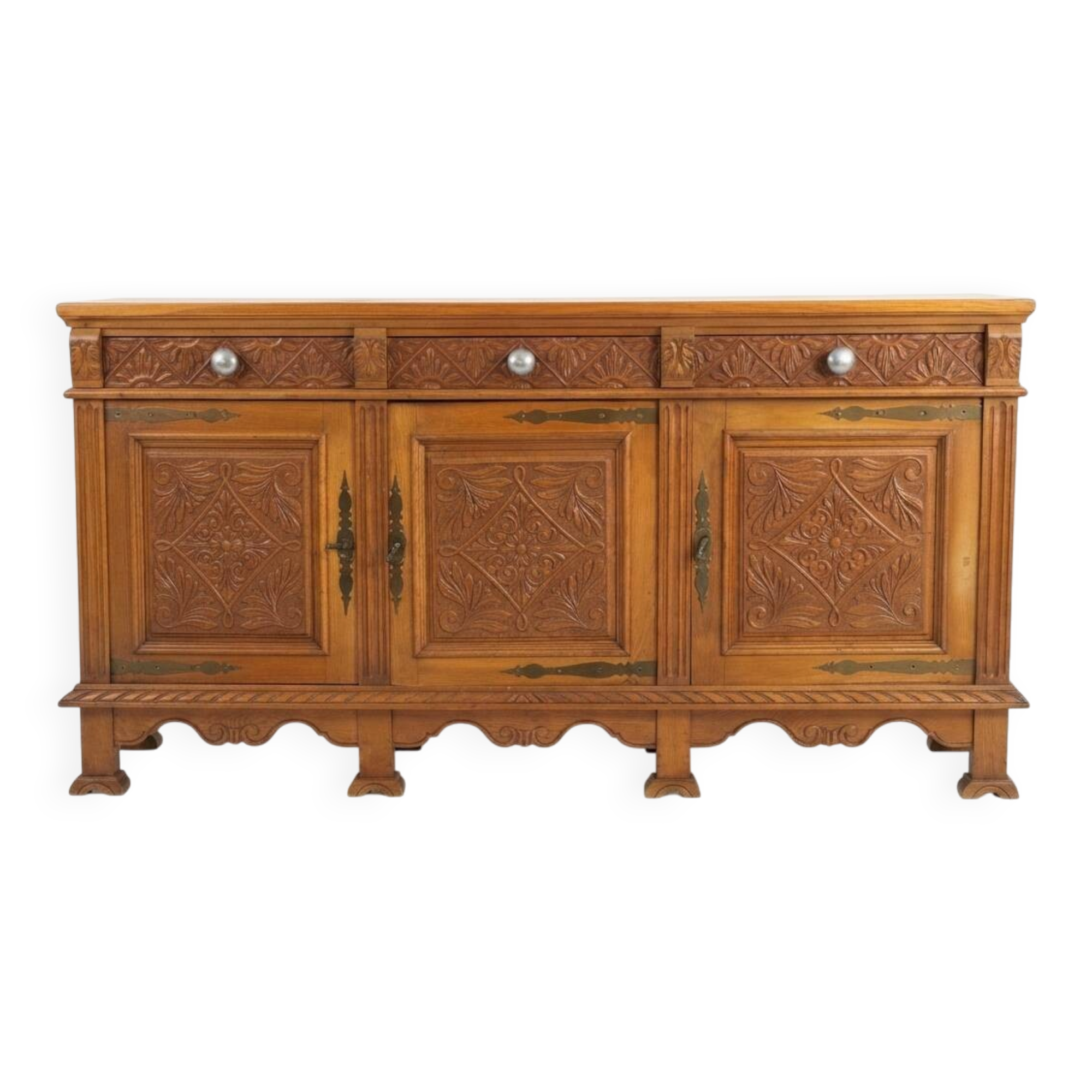 Antique oak sideboard – Stamped "RF" (Origin Administration)