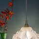 Vintage frosted glass pendant light (DF1)