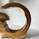 Vase sculpture en bois