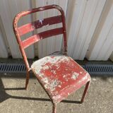 Chaise tolix rouge ancienne