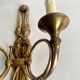 Hunting horn wall light, brass 1950