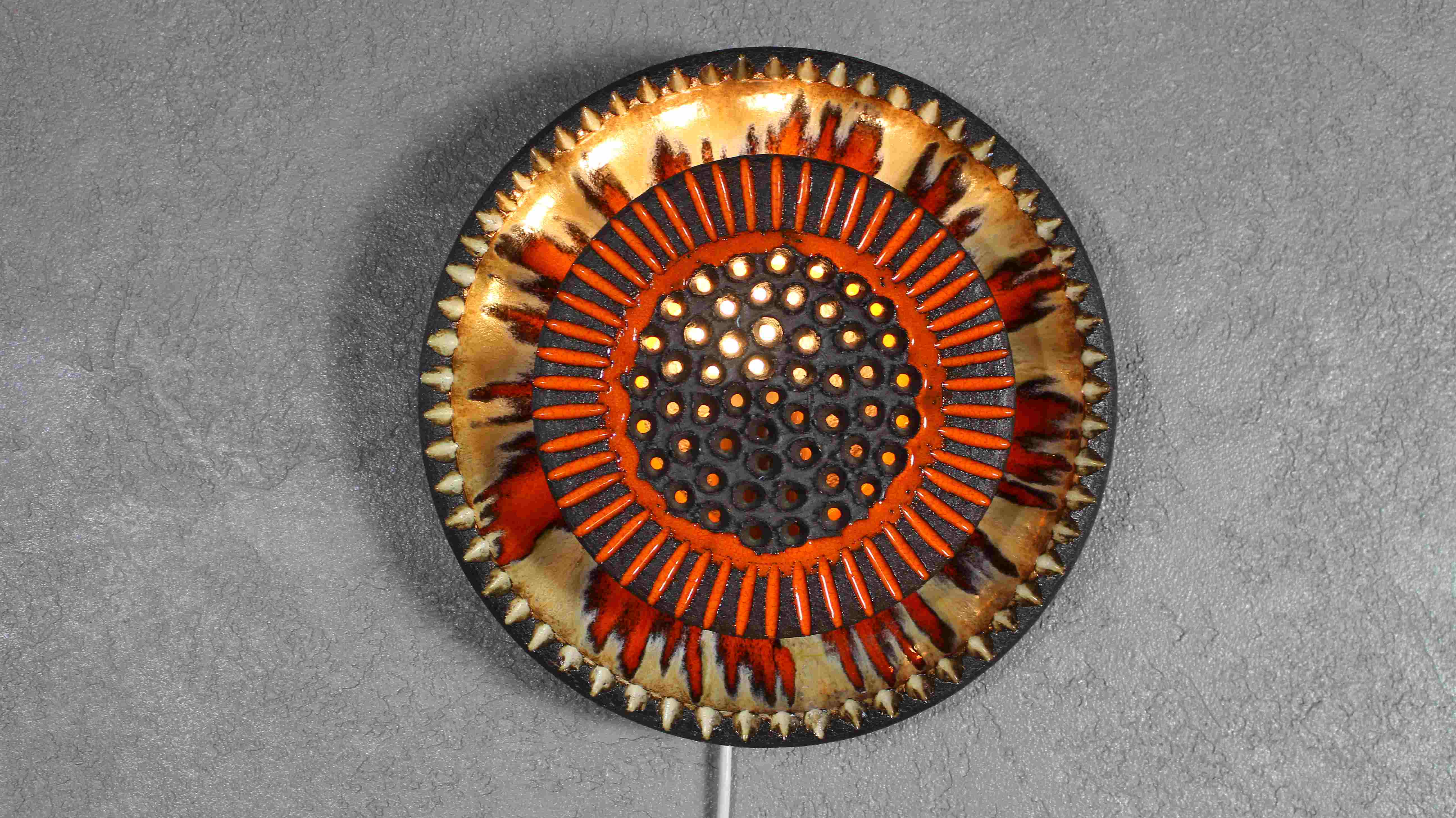 Applique en céramique, Danemark années 1970