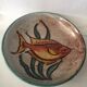 Assiette Vallauris decor de poisson
