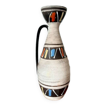 Graphic ceramic vase, West Germany, circa 1970