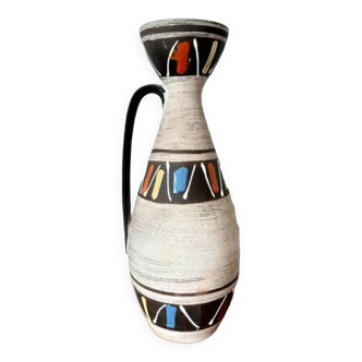 Vase en céramique graphique, West Germany, vers 1970