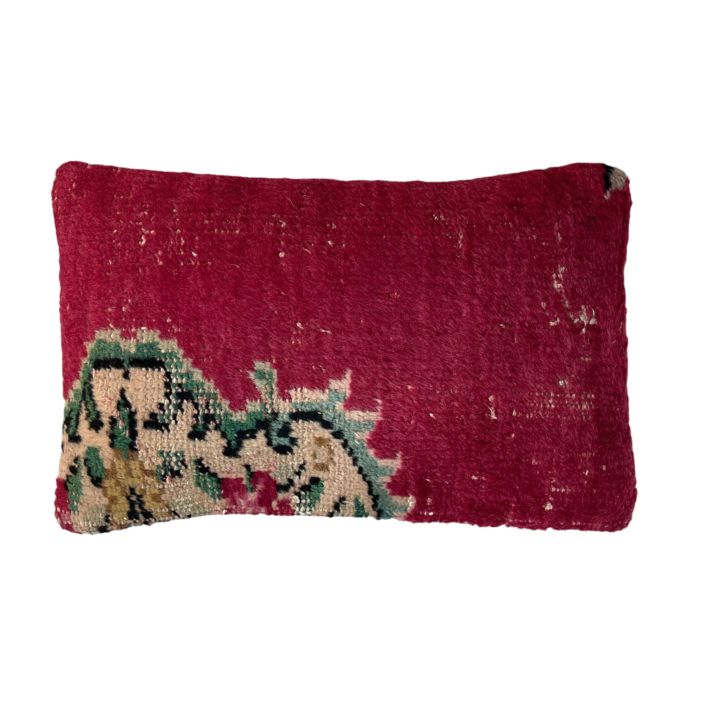 Vintage turkish rug cushion cover, 30 x 50 cm