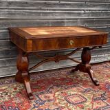 Flat mahogany desk charles X XIX th century