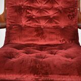 Scandinavian set of armchair and stool , 1960