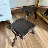Pair of tripod stools