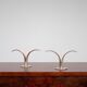 Ensemble de deux bougeoirs en métal argenté par Ystad-Metall, Suède.