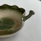 Set of 3 vintage ceramic leaf-shaped dishes, catchalls.