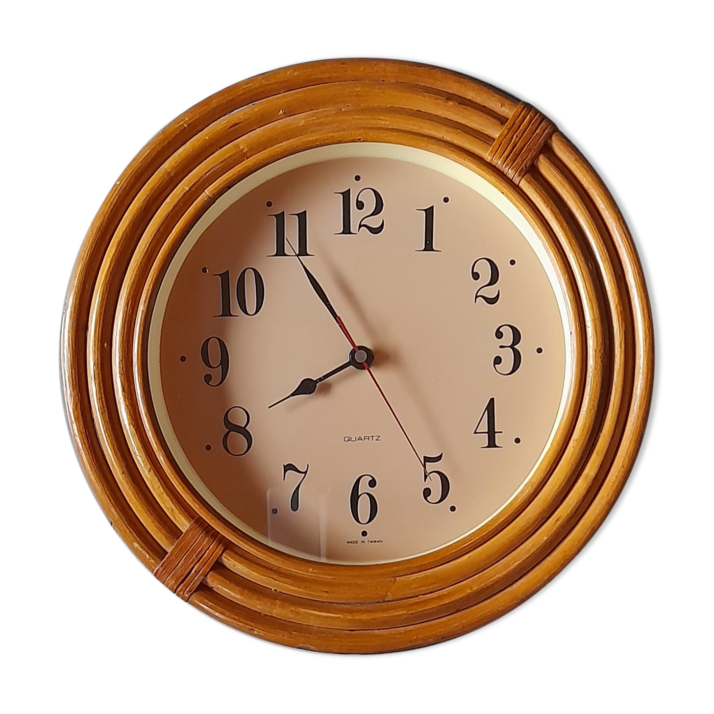 Rattan clock